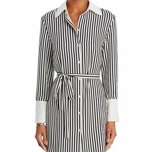 H&M Cream and Black Striped Dress